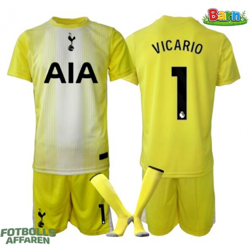 Tottenham Hotspur Guglielmo Vicario #1 Målvakt Tredjeställ Barn 2025-26 Kortärmad (+ Korta byxor)